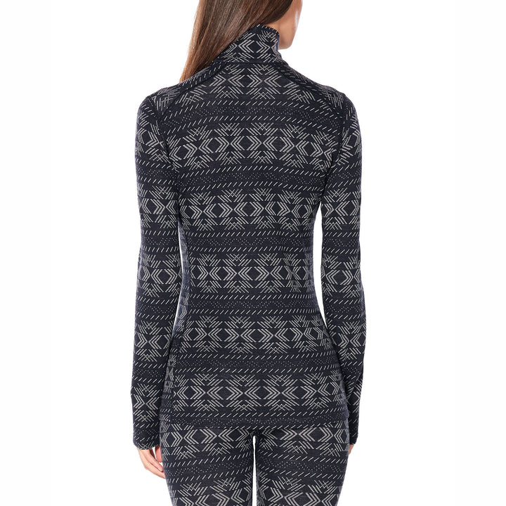 Icebreaker 250 Vertex Long Sleeve Crystalline Half Zip - Women's Black