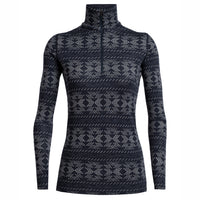 Icebreaker 250 Vertex Long Sleeve Crystalline Half Zip - Women's Black::Black