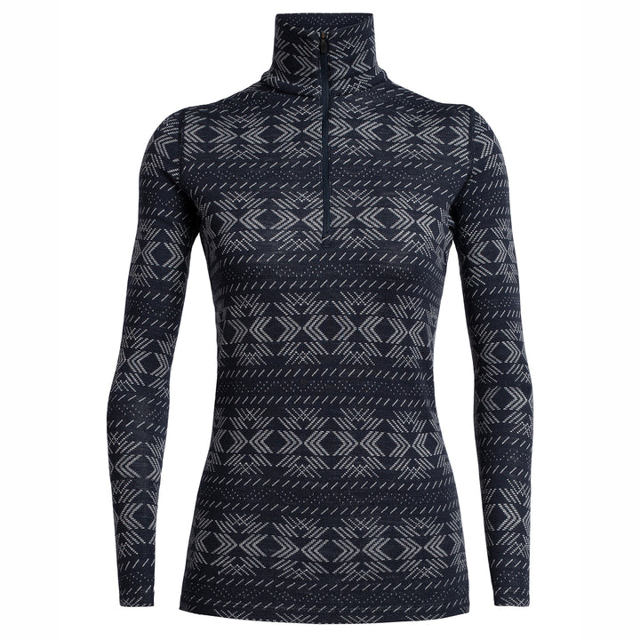 Icebreaker 250 Vertex Long Sleeve Crystalline Half Zip - Women's Black