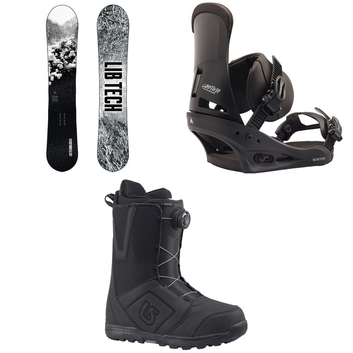 Lib Tech Cold Brew C2 Snowboard 2020 + Burton Custom Snowboard Bindings 2020 + Moto Boa Snowboard Boots 2018