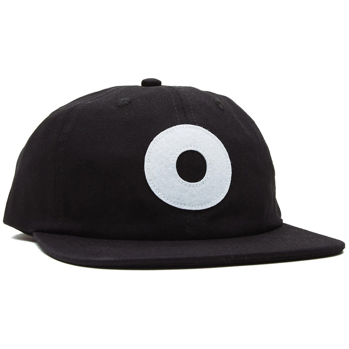 Obey Clothing Block Organic 6 Panel Strapback Hat Black