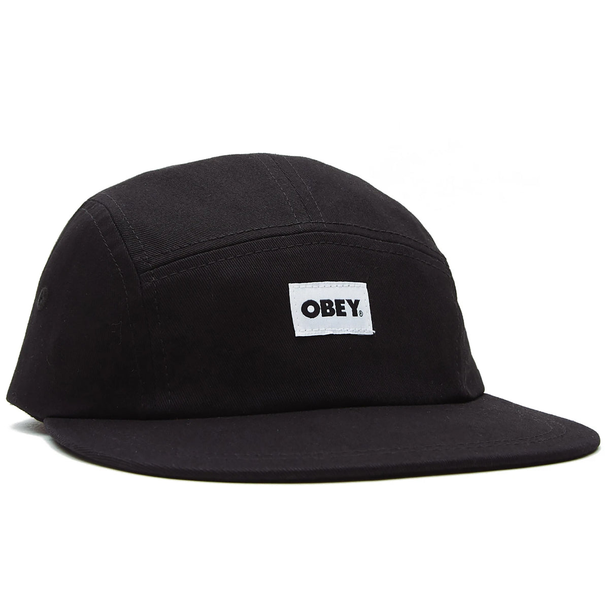 Obey Clothing Bold Label Organic 5 Panel Hat Black