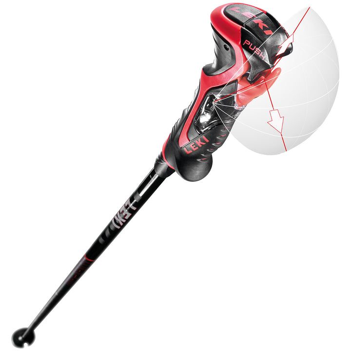 Leki Airfoil 3D Ski Poles 2023 Black/Red