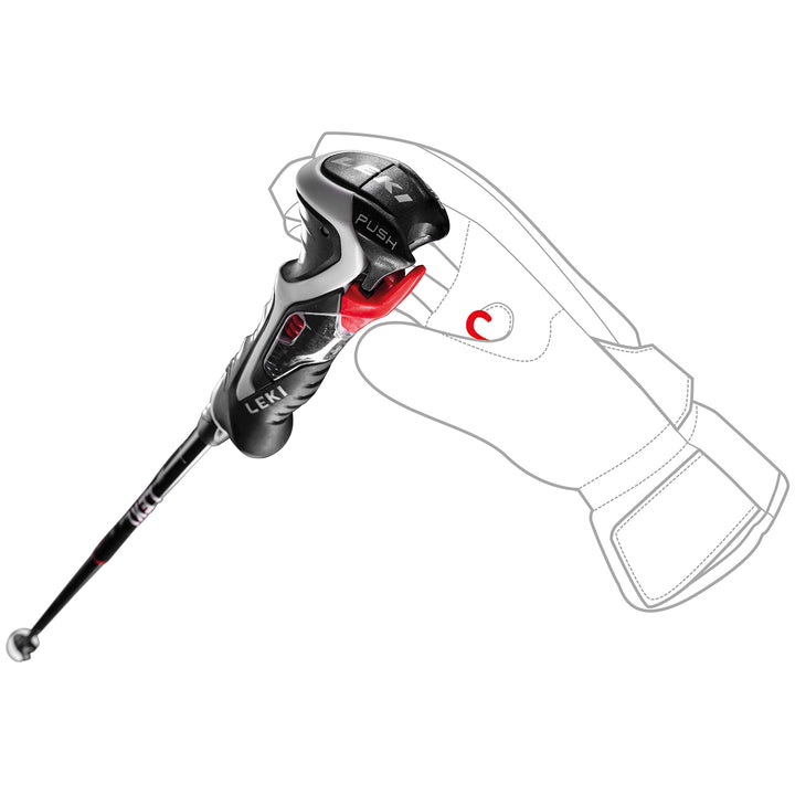 Leki Carbon 14 3D Ski Poles 2022 Black/Red