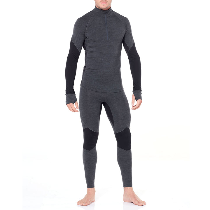 Icebreaker 260 BodyFitZone™ Leggings - Men's Jet Heather/Black