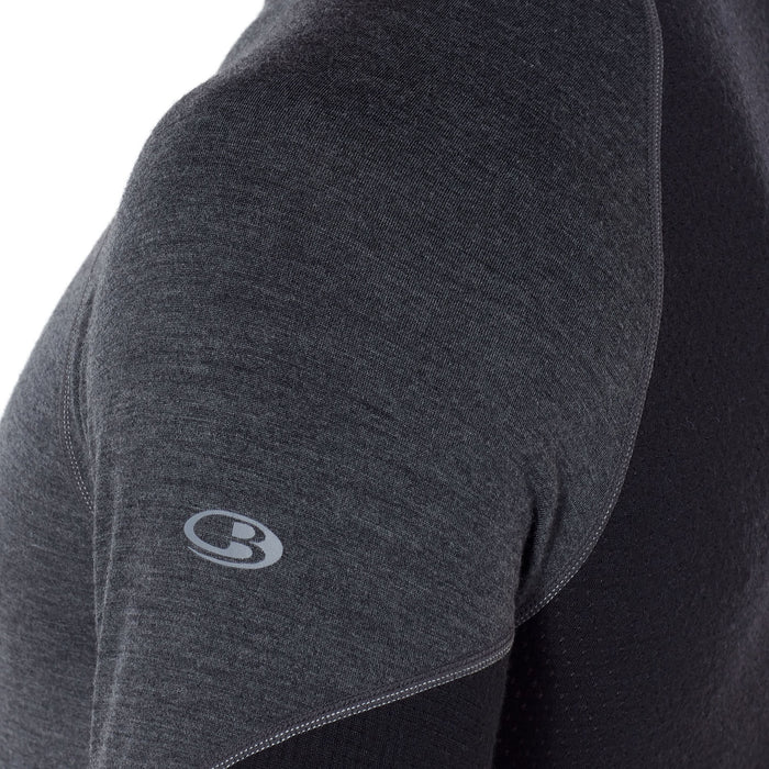 Icebreaker 260 BodyFitZone™ Long Sleeve Half Zip Top - Men's Jet Heather/Black