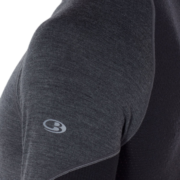 Icebreaker 260 BodyFitZone™ Long Sleeve Half Zip Top - Men's Jet Heather/Black