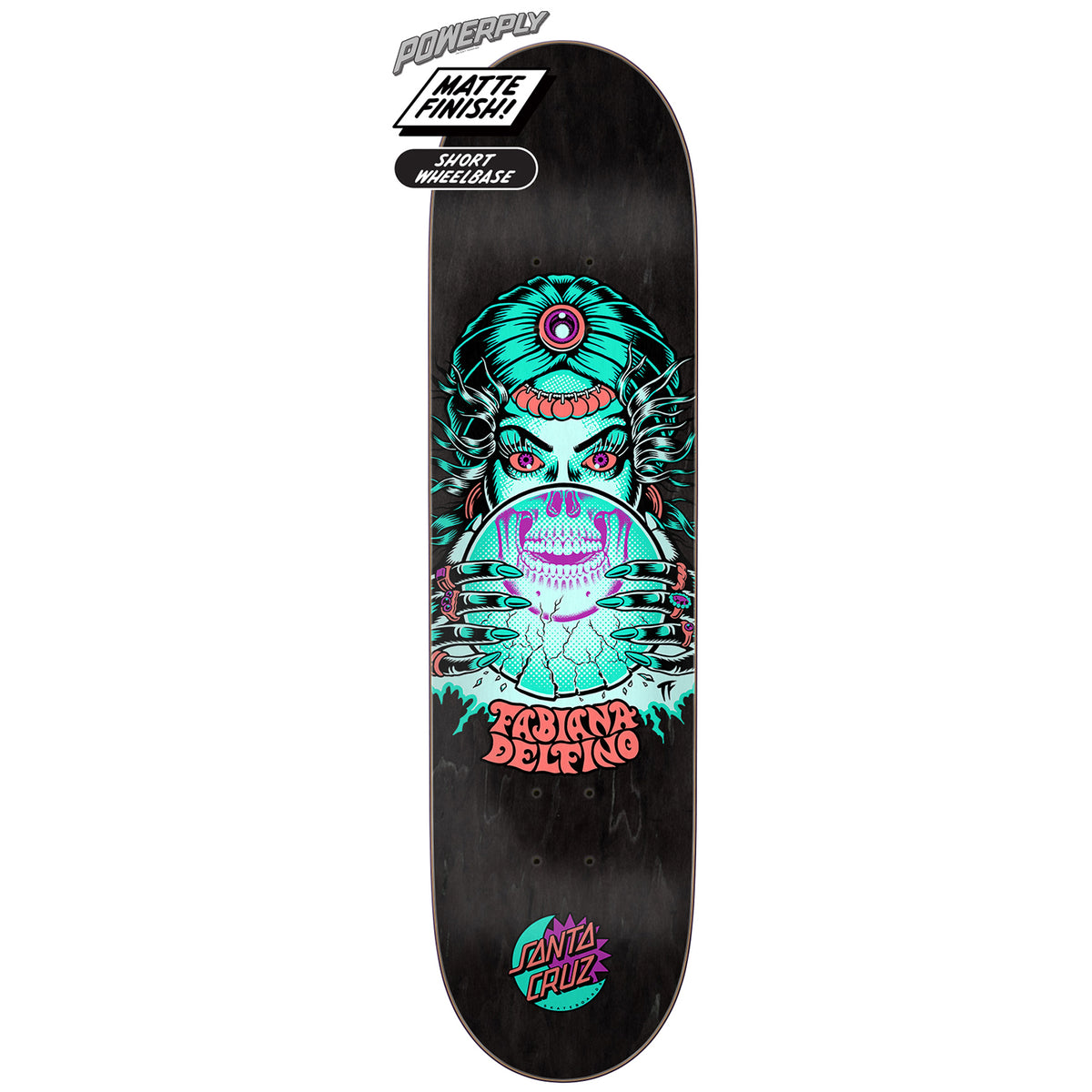 Santa Cruz Delfino Fortune Teller Powerply 8.25 Skateboard Deck