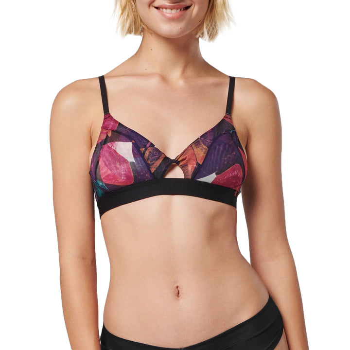 Stance Twisted Triangle Sheer Bralette - Women's Space Dust