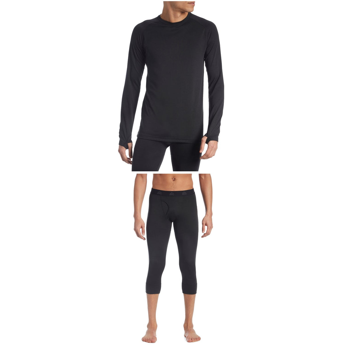 evo Ridgetop Polartec® Power Dry® Midweight Crew Top + 3/4 Length Pants 2021