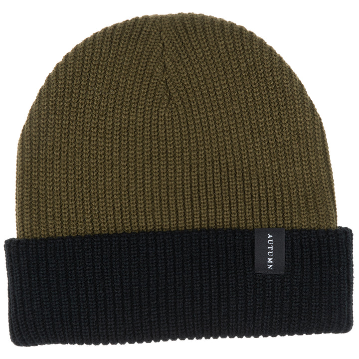 Autumn Select Blocked Beanie Army Green