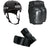 Pro-Tec Old School Certified Skateboard Helmet + Skateboard Knee Pads + Street Skateboard Wrist Pads