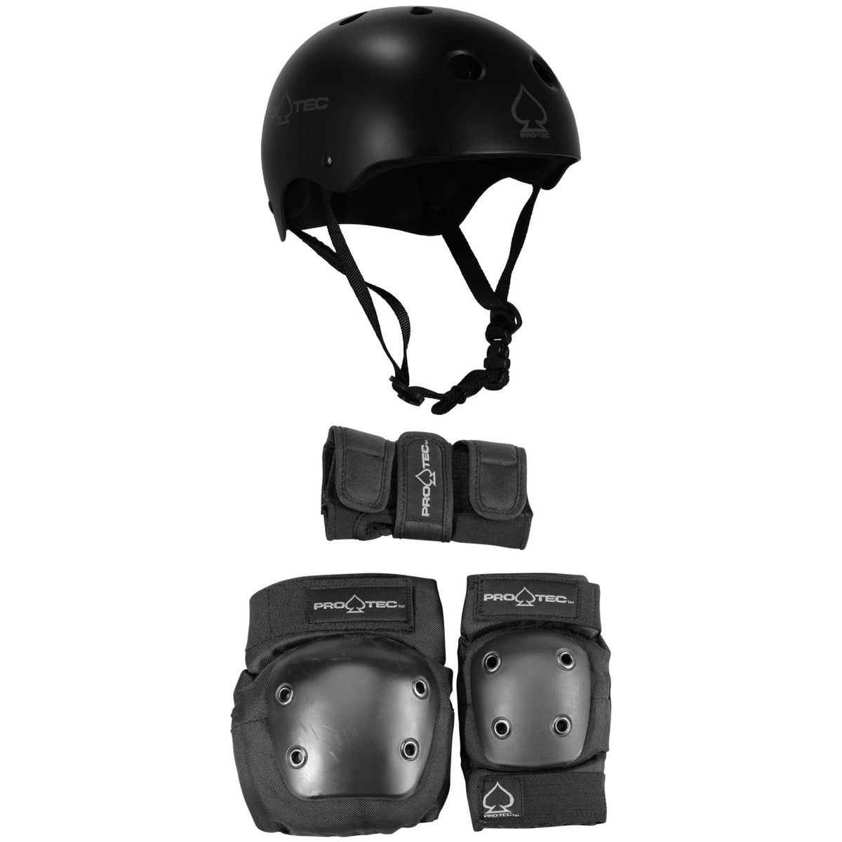 Pro-Tec Classic Skateboard Helmet + Street Gear Junior Skateboard Pads
