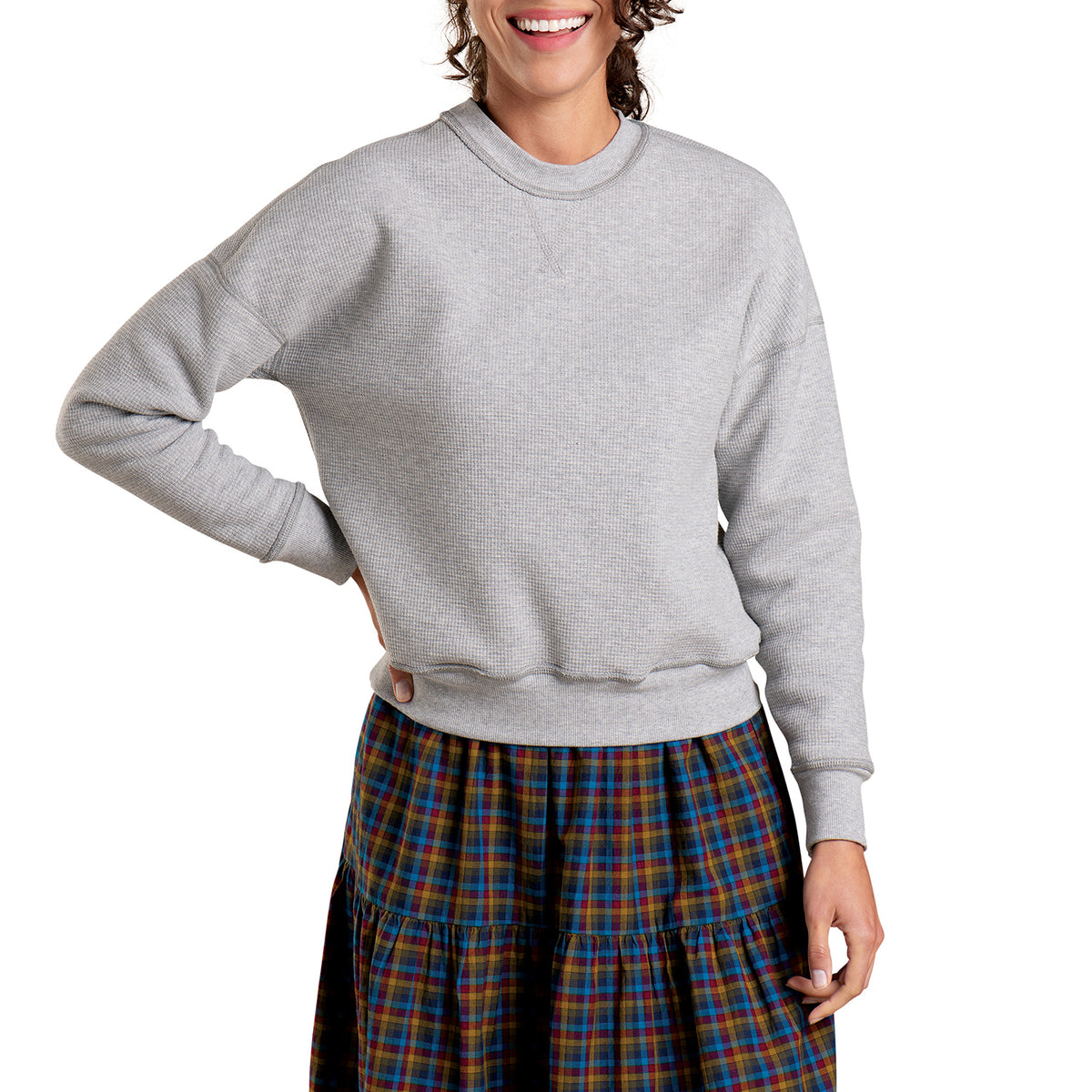 Toad & Co Flatlander Reversible Crew Sweatshirt - Women's Light Ash