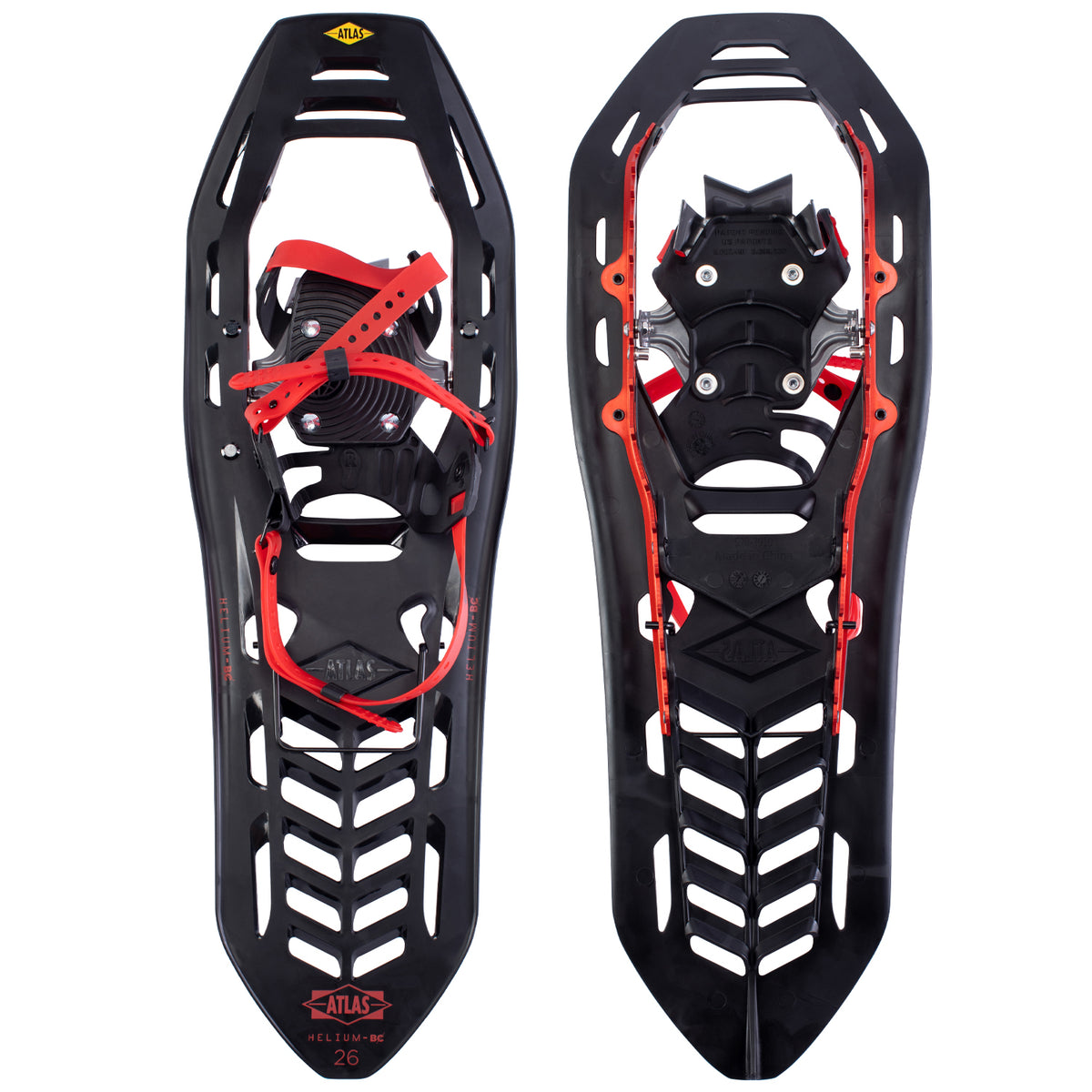Atlas Helium BC Snowshoes Black/Red