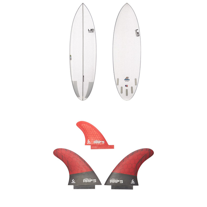 Lib Tech Nude Bowl Surfboard + Twin + Trailer Fin Set