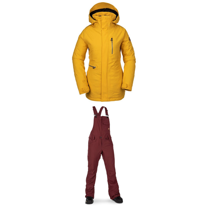 Volcom Shelter 3D Stretch Jacket + Swift Bib Overalls - Women's 2019