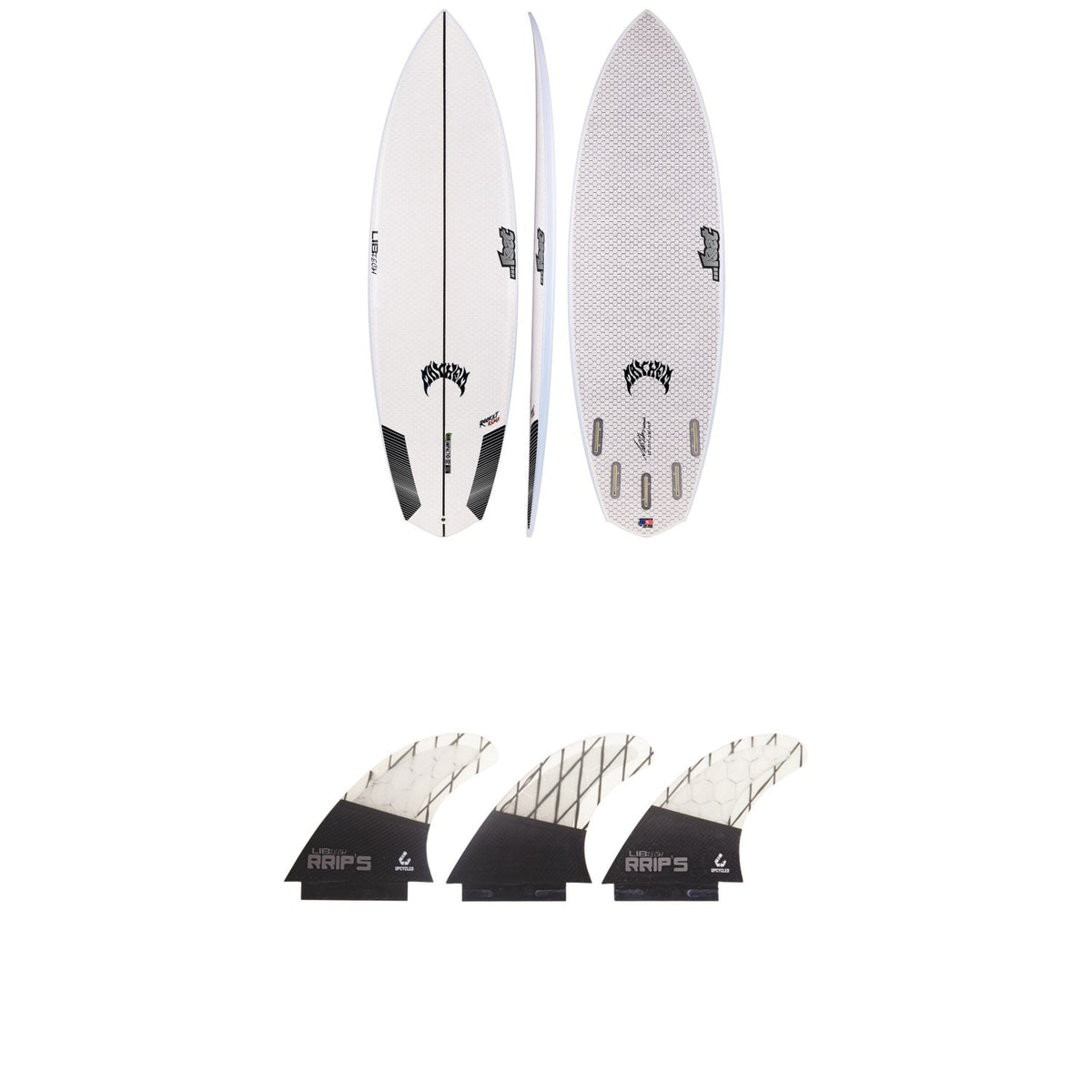 Lib Tech x Lost Rocket Redux Surfboard + Lib Tech Tri Medium Fin Set