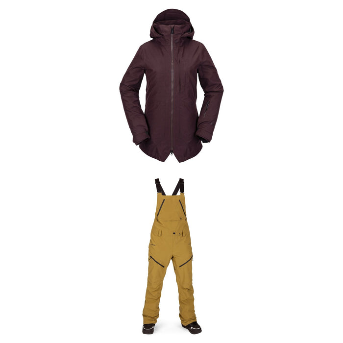 Volcom Iris 3-In-1 GORE-TEX Jacket + Elm GORE-TEX Bib Overalls - Women's 2021
