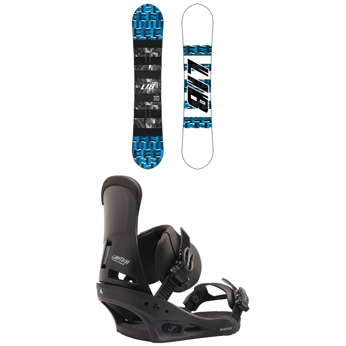 Lib Tech Skate Banana BTX Snowboard + Burton Custom Snowboard Bindings 2020