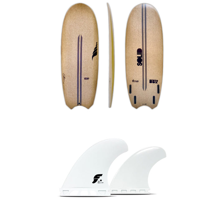 Solid Surf Co Bento Box Surfboard + Futures V2Q1 Medium Thermotech Quad Fin Set