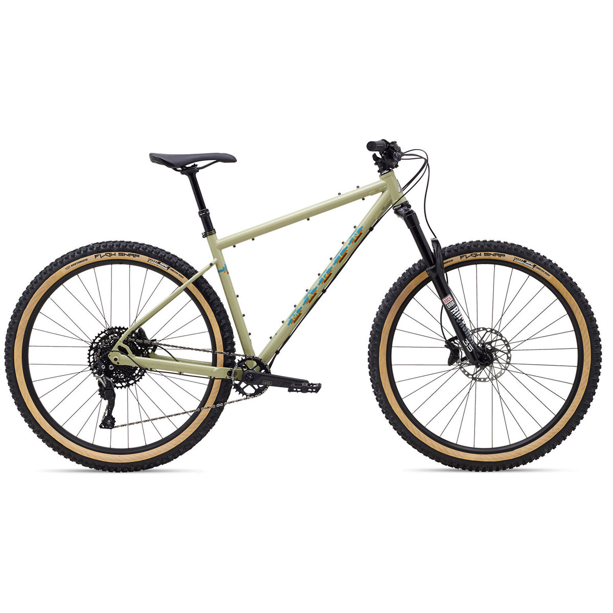 Marin Pine Mountain 2 Complete Mountain Bike 2022 Gloss Sage Green/Teal/Orange/Brown