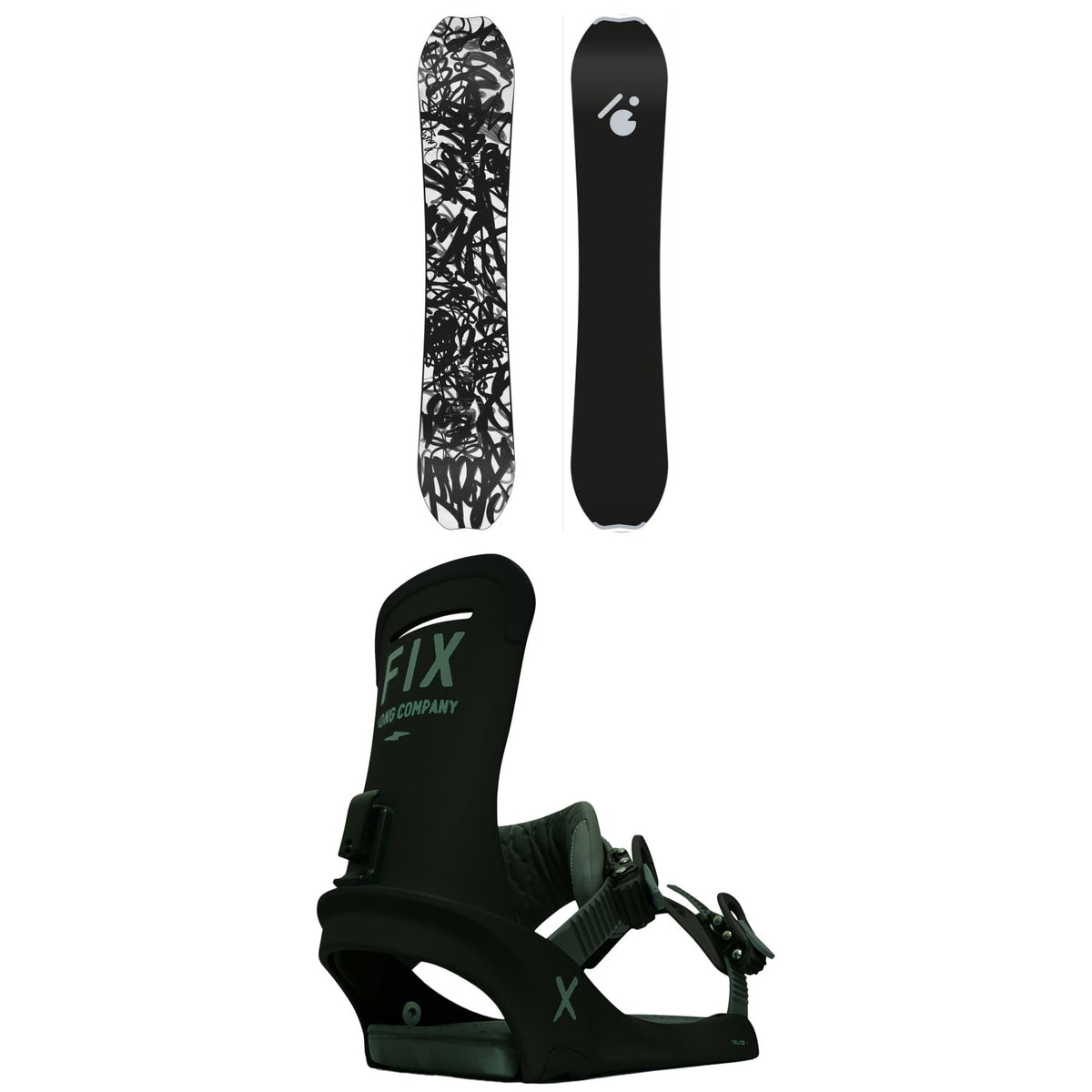 Slash ATV Snowboard + Fix Truce Snowboard Bindings 2021