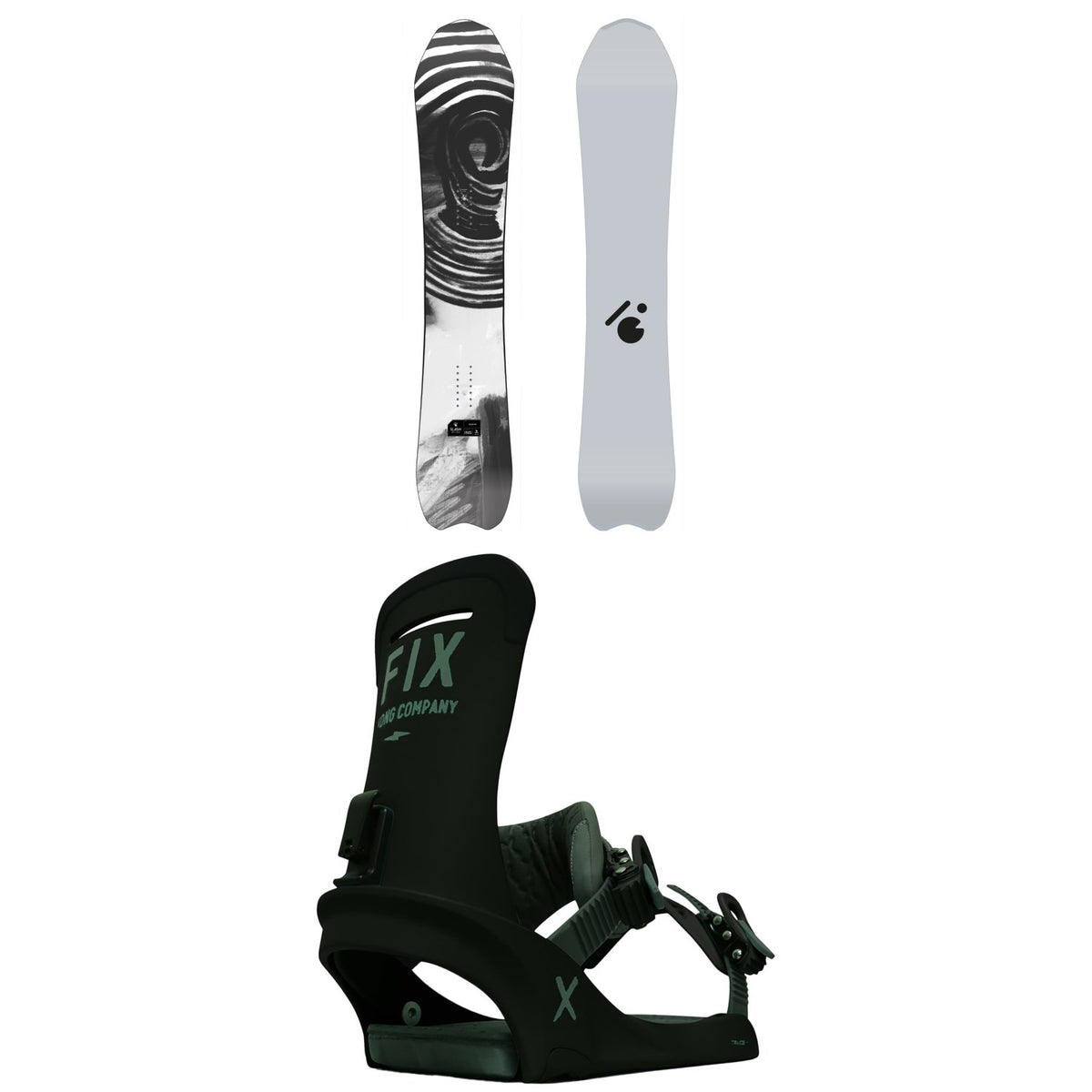 Slash Vertical Snowboard + Fix Truce Snowboard Bindings 2021