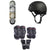 Element Camo Quadrant 7.7 Skateboard Complete + Triple 8 Sweatsaver Liner Skateboard Helmet + Saver Series Color Collection Skateboard Pad Set