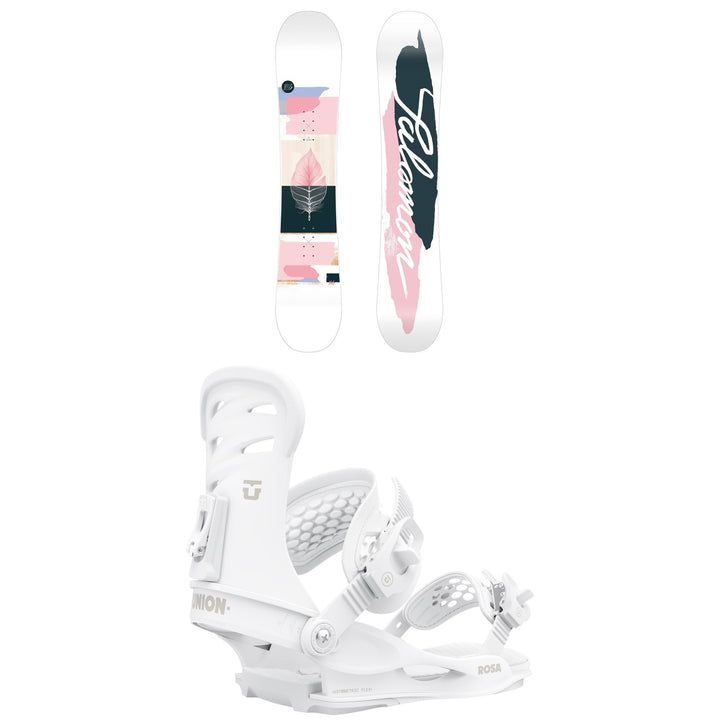 Salomon Lotus Snowboard + Union Rosa Snowboard Bindings - Women's 2021