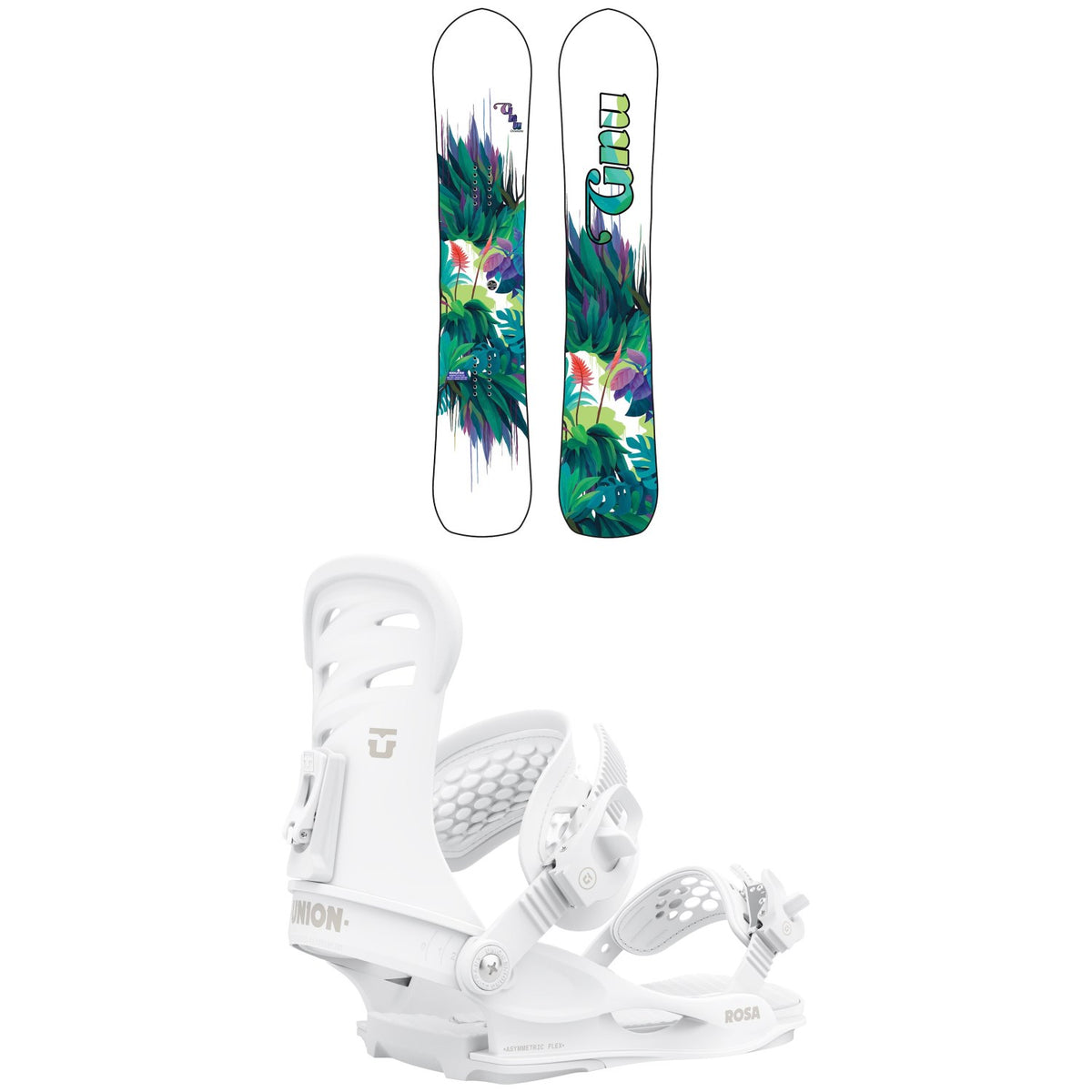 GNU Chromatic BTX Snowboard + Union Rosa Snowboard Bindings - Women's 2021