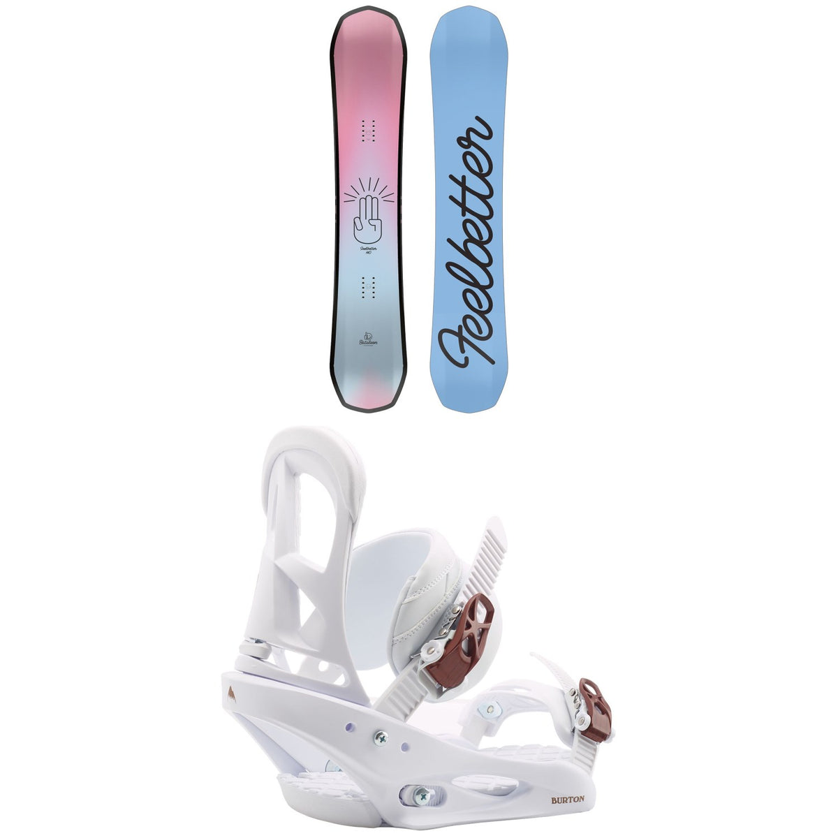Bataleon Feelbetter Snowboard - Blem + Burton Stiletto Snowboard Bindings - Women's 2020