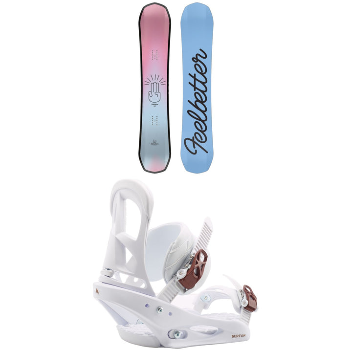 Bataleon Feelbetter Snowboard - Blem + Burton Stiletto Snowboard Bindings - Women's 2020