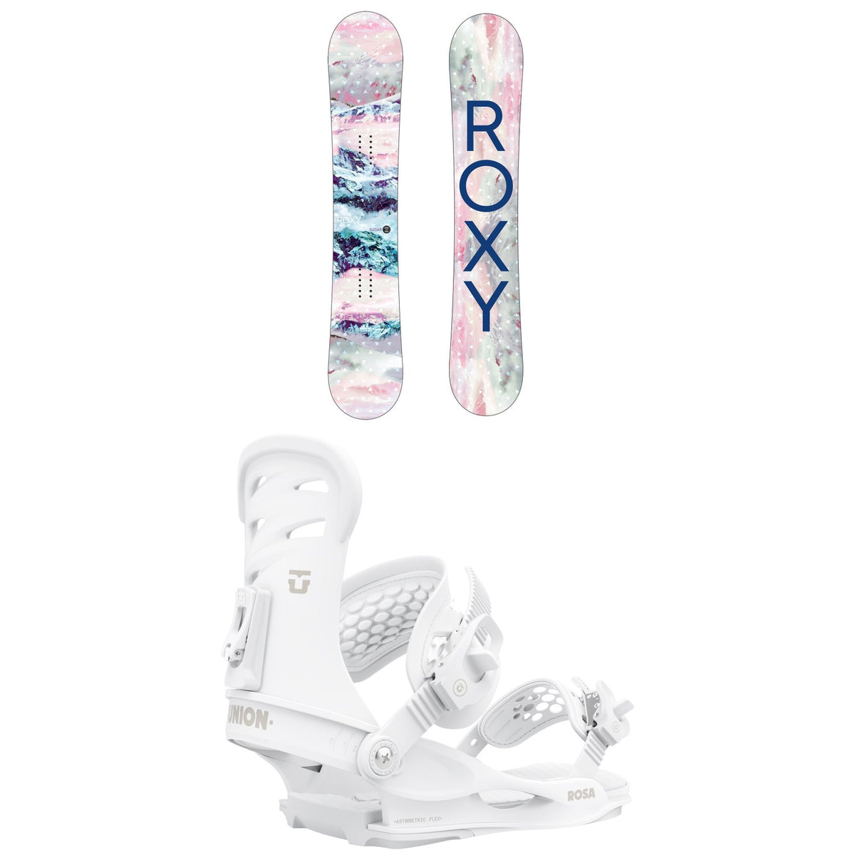 Roxy Sugar Banana Snowboard + Union Rosa Snowboard Bindings - Women's 2021