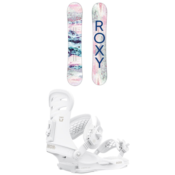 Roxy Sugar Banana Snowboard + Union Rosa Snowboard Bindings - Women's 2021