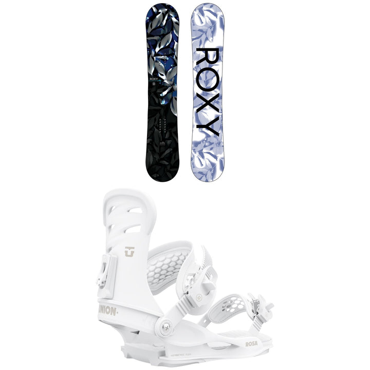 Roxy Ally Banana Snowboard + Union Rosa Snowboard Bindings - Women's 2021