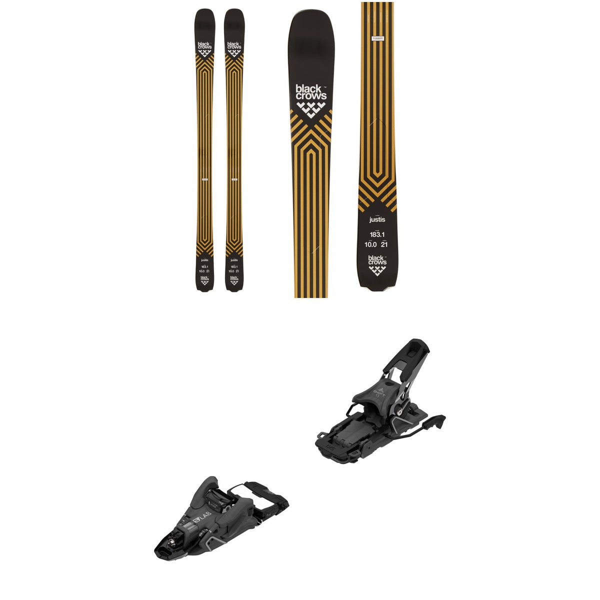 Black Crows Justis Skis + Salomon S/Lab Shift MNC 13 Alpine Touring Ski Bindings 2022