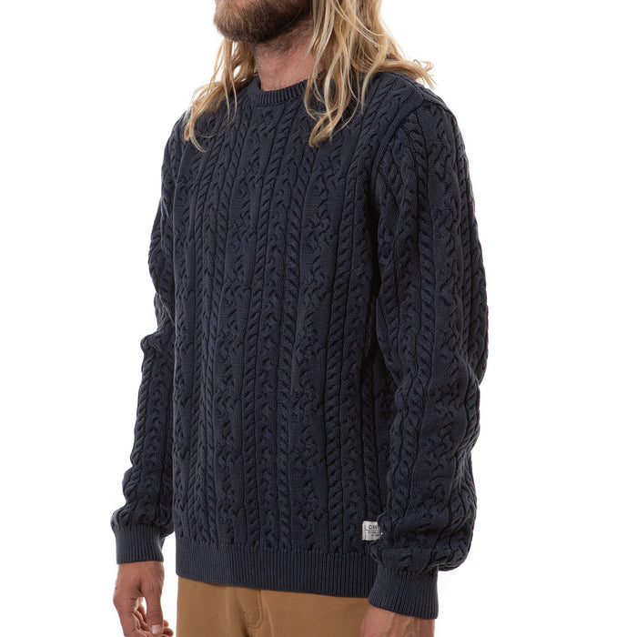 Katin Fisherman Sweater - Men's Dark Navy