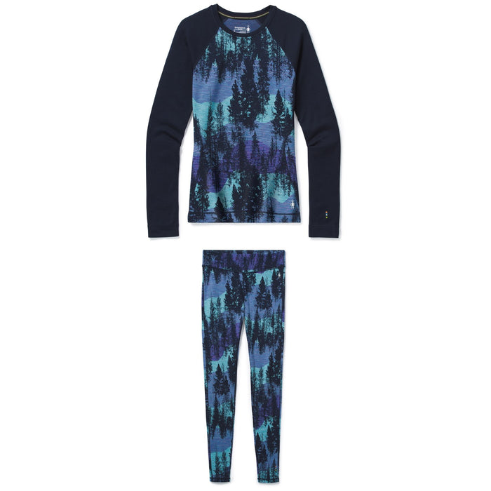 Smartwool Merino 250 Baselayer Pattern Crew + Pattern Bottoms - Women's 2021