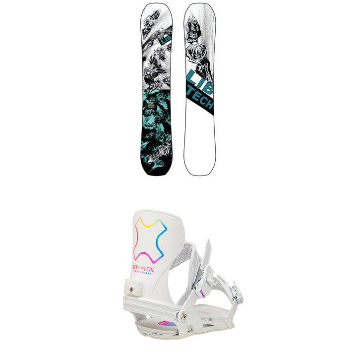 Lib Tech Ryme C3 Snowboard + Bent Metal Stylist Snowboard Bindings - Women's 2021