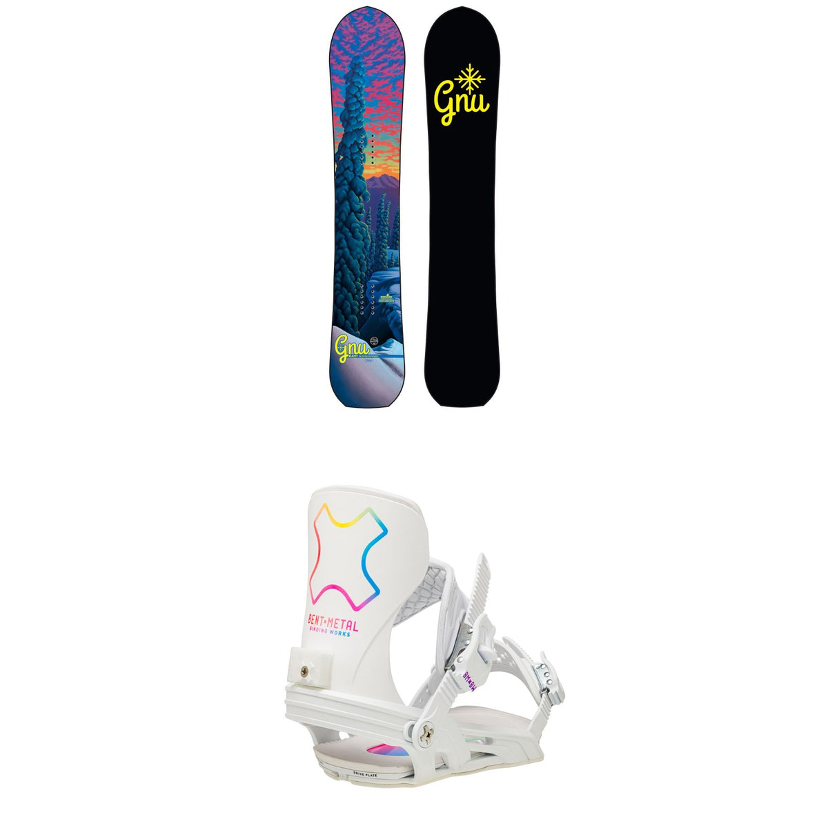 GNU Klassy C2X Snowboard + Bent Metal Stylist Snowboard Bindings - Women's 2021