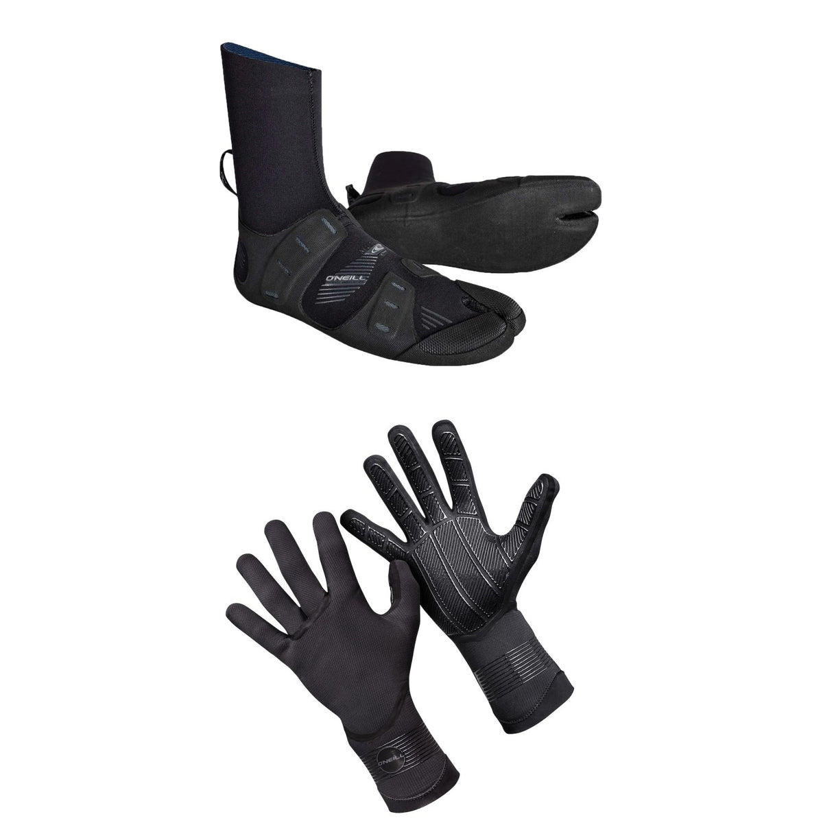 O'Neill 3mm Mutant Split Toe Wetsuit Boots + 1.5mm Psycho Tech Gloves