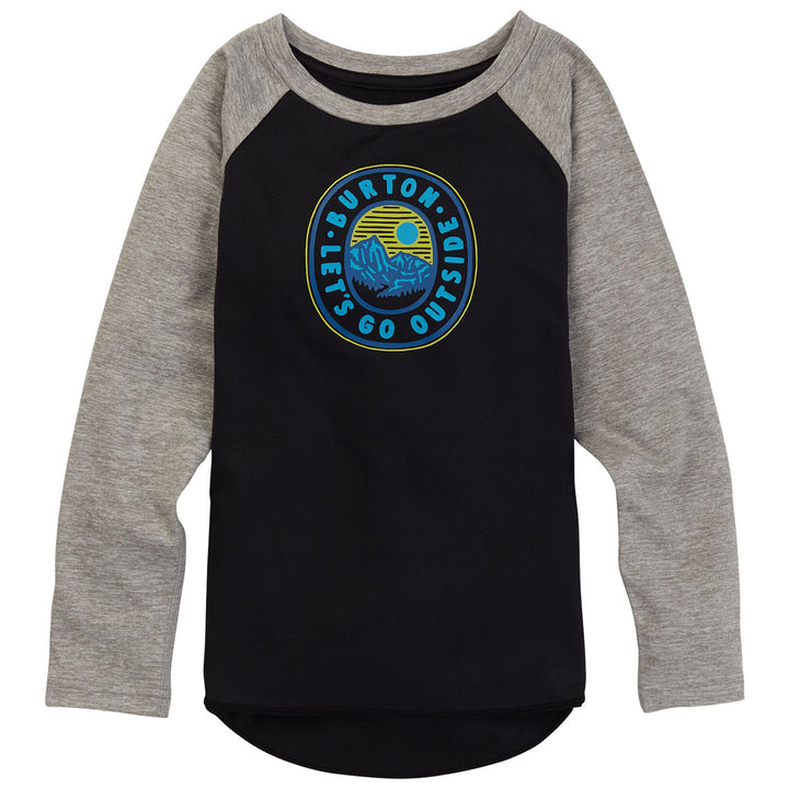 Burton Midweight Tech Tee - Toddlers' True Black/Gray Heather