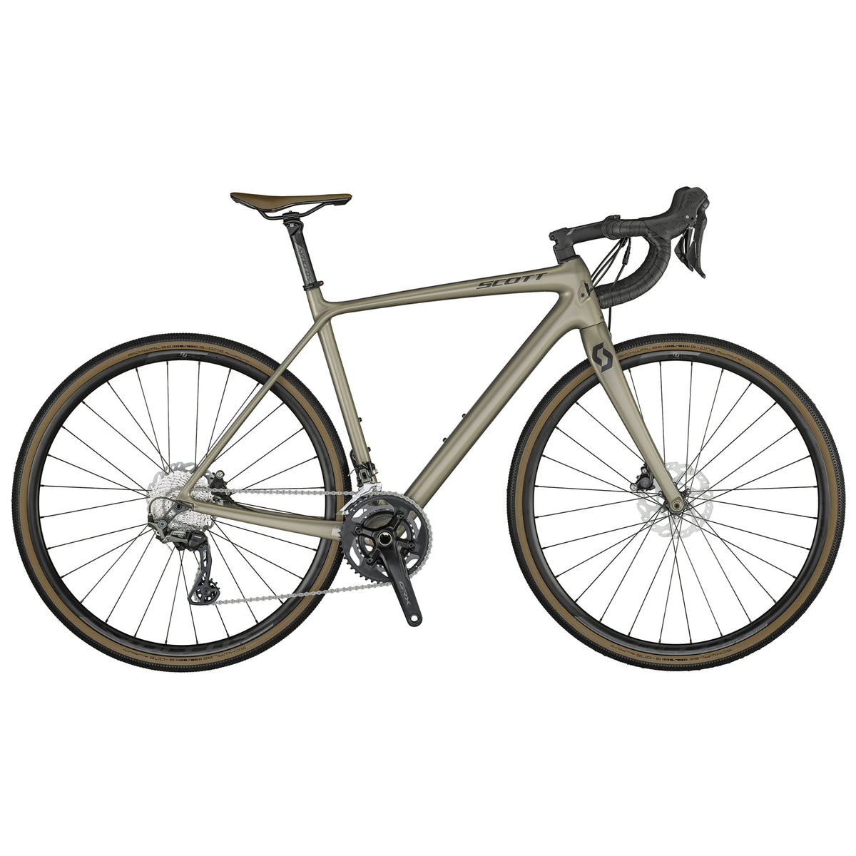 Scott Addict Gravel 20 Complete Bike 2021 Gloss Fading to Matt Pearl Beige/Reflective Black