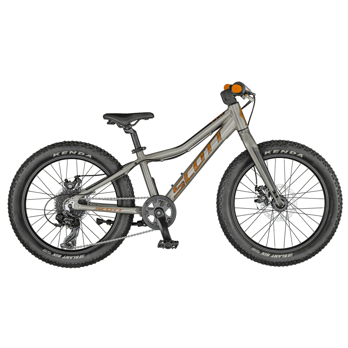 Scott Roxter 20 Complete Mountain Bike - Kids' 2022 Smoked Raw Alloy Gloss/Black Matt/Orange