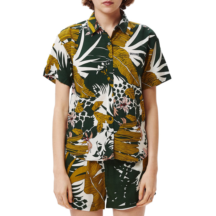 Obey Clothing Tempt Shirt - Women's Green Multi