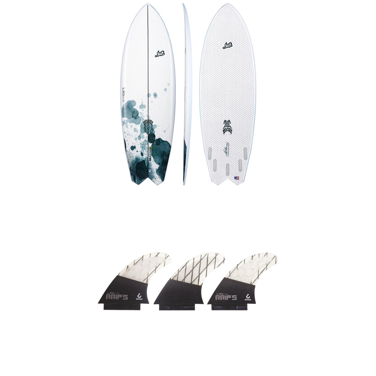 Lib Tech x Lost Hydra Surfboard + Tri Medium Fin Set