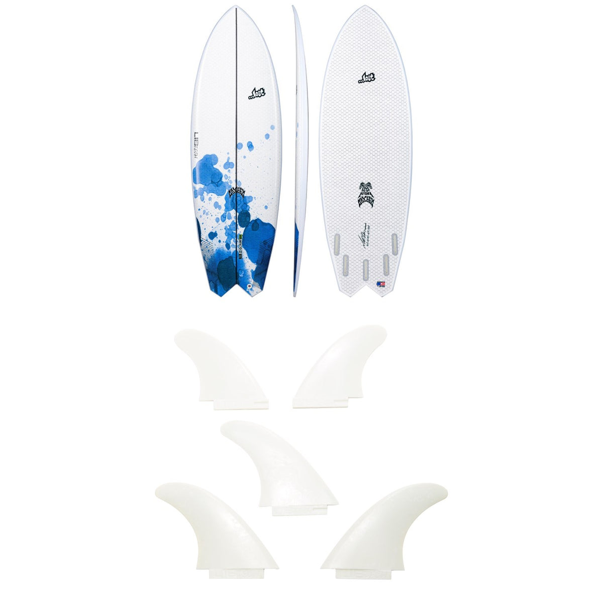 Lib Tech x Lost Hydra Surfboard + 5 Fin Set