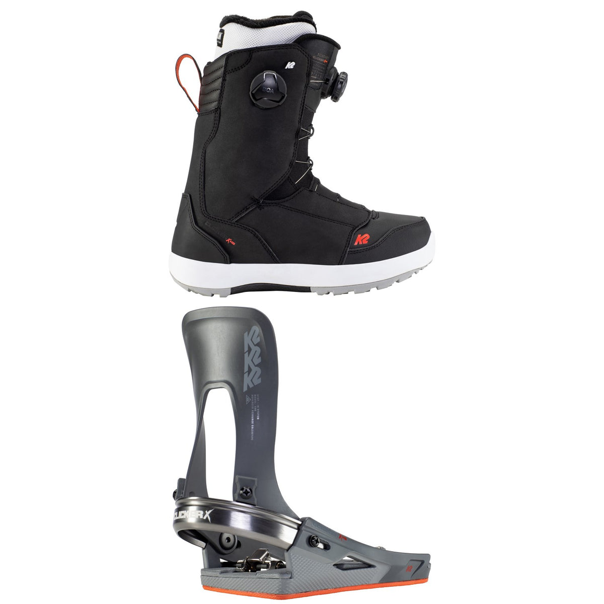 K2 Boundary Clicker X HB Snowboard Boots + K2 Clicker X HB Snowboard Bindings 2022