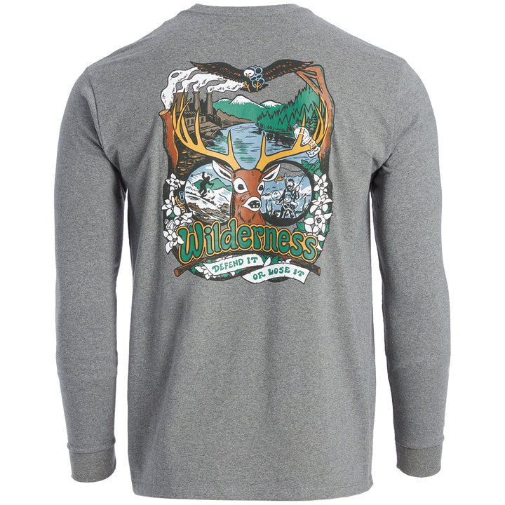 Patagonia Long-Sleeve Yes To Wilderness Responsibili-Tee T-Shirt - Men's Gravel Heather